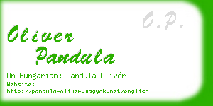 oliver pandula business card