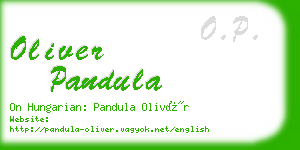 oliver pandula business card